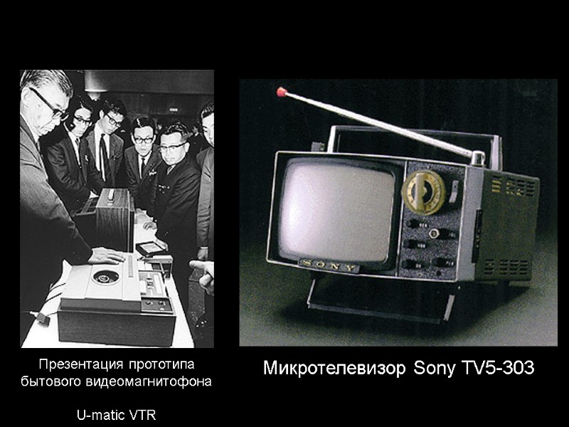 Презентация прототипа бытового видеомагнитофона U-matic VTR  Микротелевизор Sony TV5-303